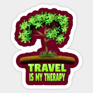 Travel Is My Therapy Sticker